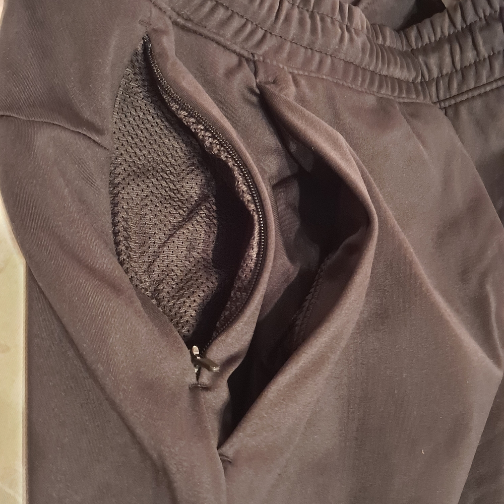 Men's Members Mark Black Drawstring Jogger Sweatpants  Side Zip Pocket Size XXL - Picture 5 of 7